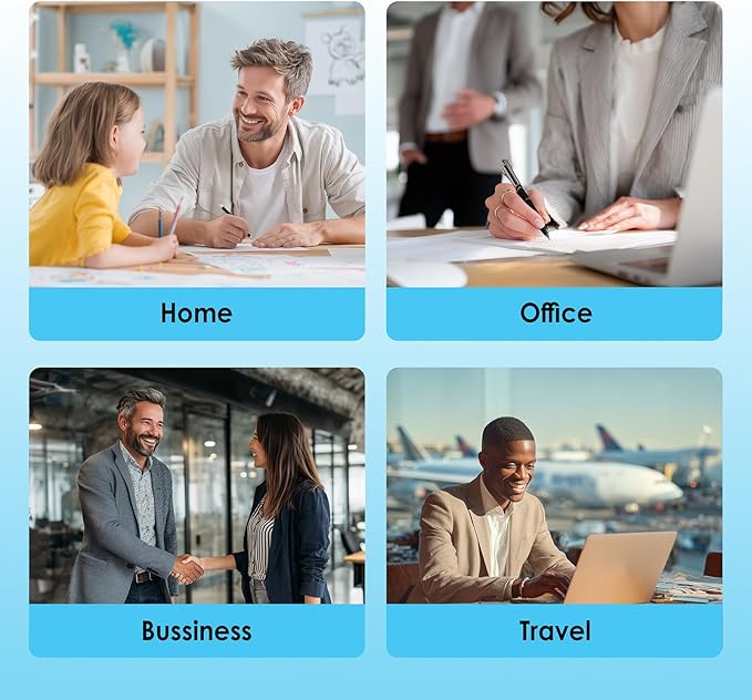 Portable Thermal Printer, Bluetooth Wireless Printer for Travel,Home Use,Office&School – Supports 8.5" x 11" US Letter, A4 & A5 Thermal Paper, Inkless Printing, Compatible with iOS, Android&Laptop