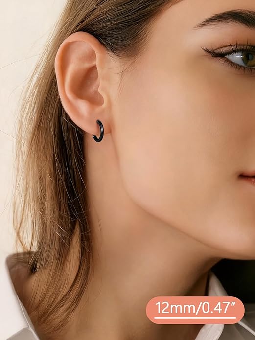 FaithHeart Sterling Silver Hoop Earrings for Women, Hypoallergenic Huggie Hoop Earrings Lightweight Small Cartilage Earrings Hoop Earring Dainty Everyday Earrings 6/8/10/12/14/15/16/18/20mm