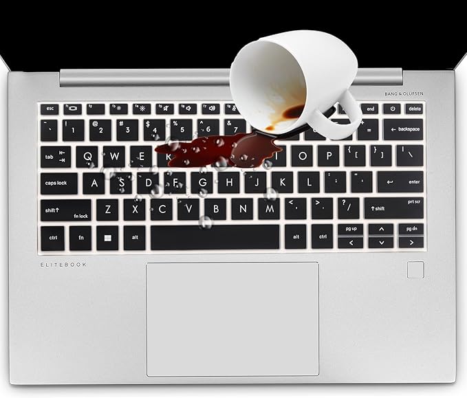 Keyboard Cover for HP EliteBook 830 835 840 845 1040 G9 G10 2024 2023 2022 13.3 14 inch Laptop Accessories Keyboard Protective Skin (Not fit The 830/840/845/1040 G11 G8 G7 G6 G5 G4 G3)-Black