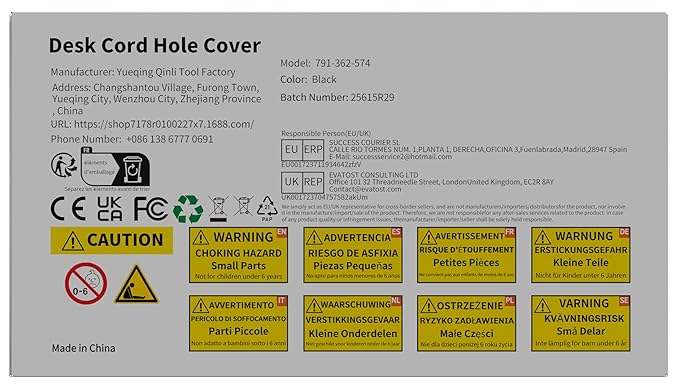 Desk Grommet & Cable Grommet 2 Inch (10 Pack) - Black Desk Hole Cover with Hole Saw - Cable Management Kit for Office, TV Stand, Workstation - Hide Wires Behind Wall, Cable Pass Through (50mm)