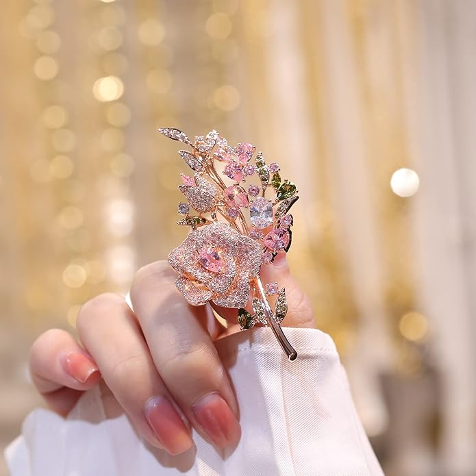 Brooch Pins For Women Fashion, Flower Brooches Jewelry For Women Floral Series Brooches And Pins Designer Lady's Costume