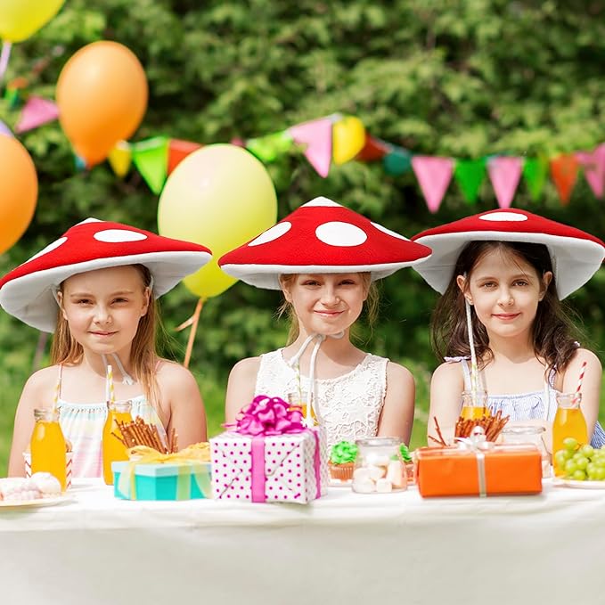 Mushroom Red Plush Hat for Festival Decor | Carnival Party | Halloween | Role Play | Stage Performance | Cosplay Show