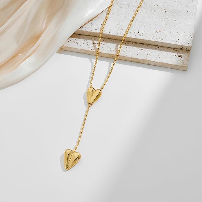 Gold Silver Necklace for Women Y Chain Adjustable Gold Long Necklaces Fashion Dainty Jewelry