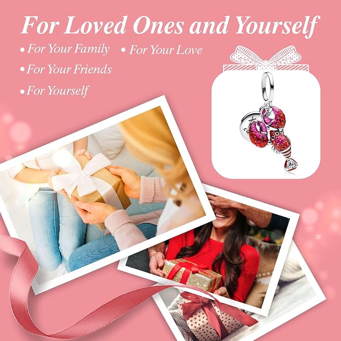 Cute Fashion Heart Charms,S925 Sterling Silver Charm,Bead for Bracelets and Necklaces,For Women Jewelry Present