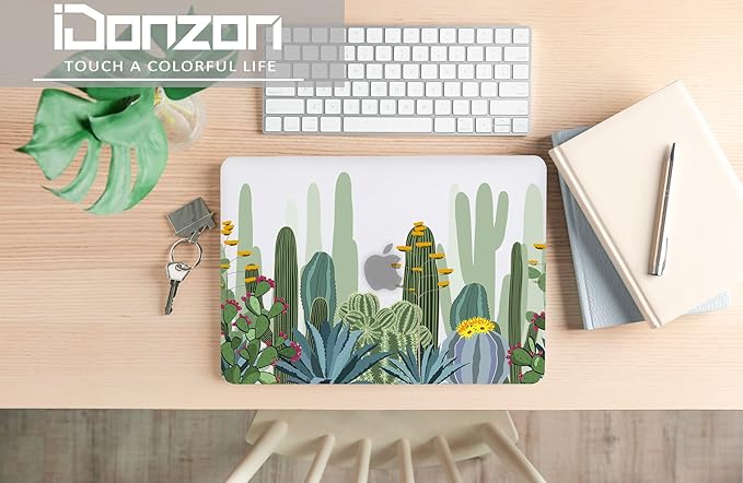Case for MacBook Pro 13 inch M2 M1 A2338 A2289 A2251 A2159 A1989 A1706 A1708 2023-2016 Release, Matte Clear Hard Cover&Keyboard Cover&Screen Protector for Mac Pro 13.3 with Touch ID, Cactus
