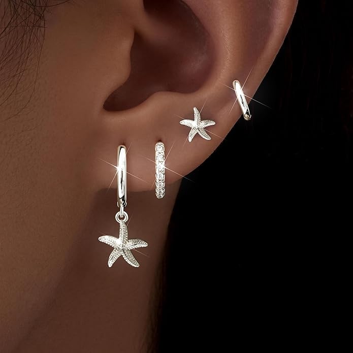 Small Gold Huggie Hoop Earrings Set for Women Men Hypoallergenic 14K Plated Stack Cartilage Earrings, Multiple Piercing Lightweight Mini Thin Cute Dainty Trendy Jewelry Set Christmas Gifts for Women