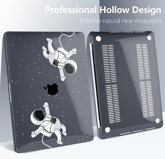 Batianda Case for M1 MacBook Air 13 Inch Model A2337 A2179 A1932 2021 2020 2019 Release,3D Painted Creative Series Design Hard Shell with Keyboard Cover & Screen Protector, Cosmonaut