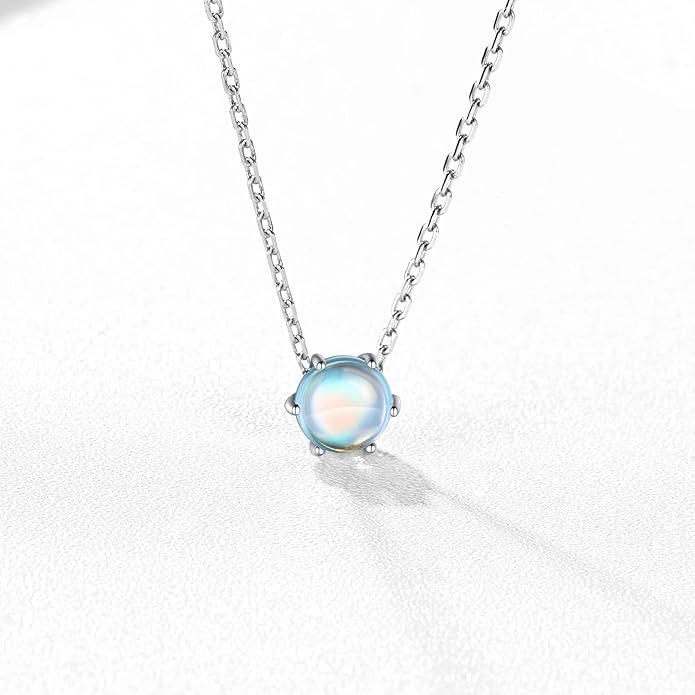 ChicSilver 925 Sterling Silver 12 Months Sparkling Round Cut Created Birthstone Pendant Necklace, 16 Inch Rolo Chain