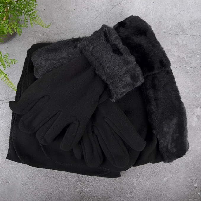 boxed-gifts Women's Warm Fleece Winter - Women's Hat and Glove Set + Hats Gloves Scarves for Women
