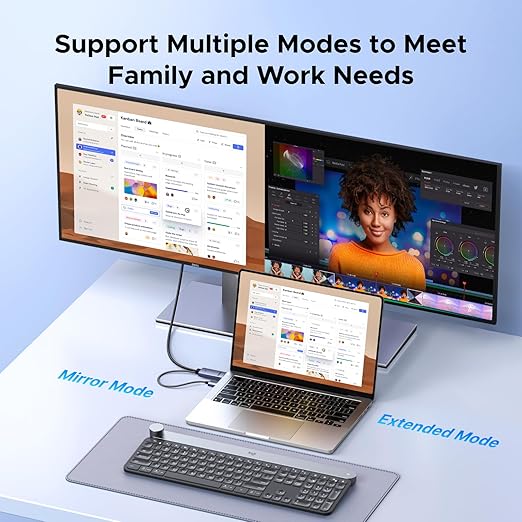 UGREEN 4K@60Hz Bidirectional HDMI to Displayport Cable Male to Male Adapter DP 1.2, HDCP 2.2, HDMI 1.4 4K@30Hz with USB Powered Compatible with Laptops, PC, Switch 2/PS5/Xbox/AMD/NVIDIA/Monitor, 6.6FT