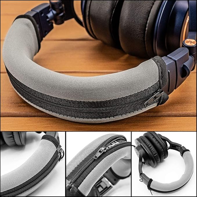 Replacement Headband Cover Compatible ATH M50X M50 M40X M40 M30X M20X Headphones (Silver)
