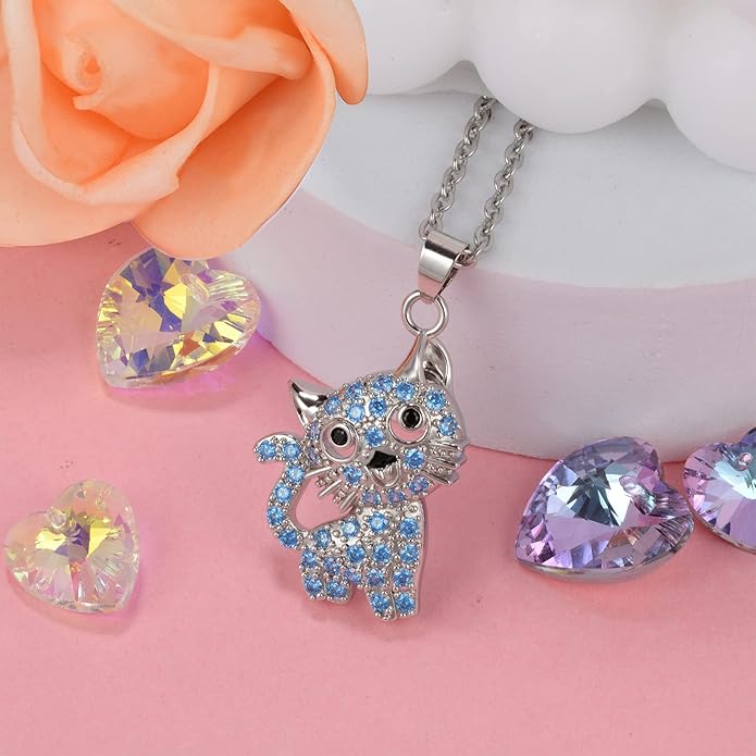 Couple Heart Or Cat BFF Best Friend for Girls Puzzle Friendship Pendant Necklaces,316L Stainless Steel