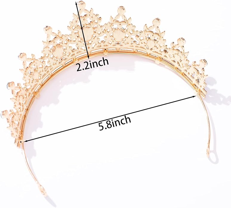 FORSEVEN Crystal Tiaras for Women, Wedding Tiaras and Crowns for Women Tiaras for Birthday Party Princess Crown Hair Accessories Bride Rhinestone Halloween Decorations Headband