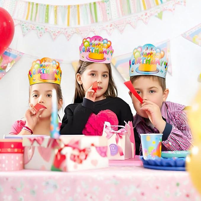 Birthday Crowns for Kids - 36 PCS Colorful Paper Crowns,Birthday Party Hats for Classroom,Party Supplies for Teachers & Students