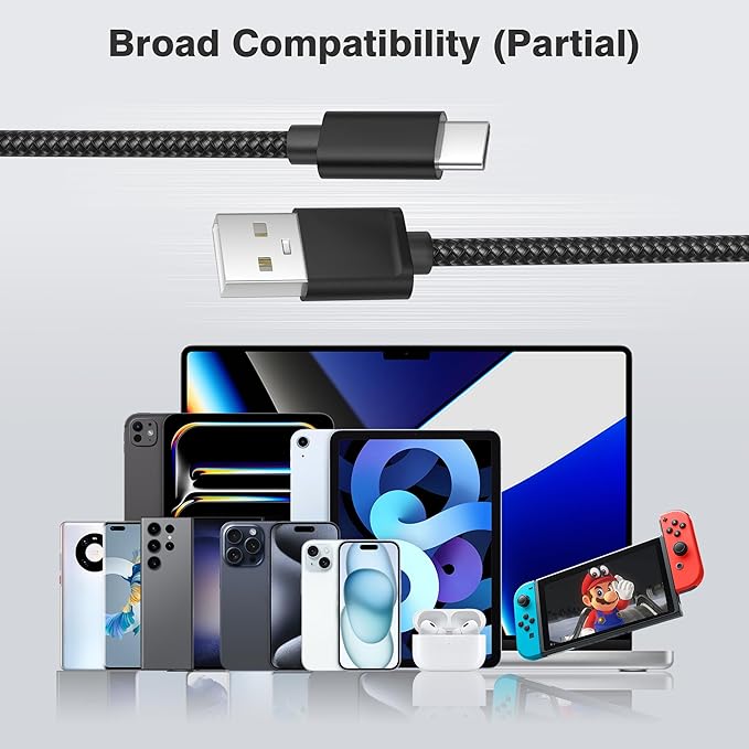 Elebase for Airpods 4 USB C Charger Cable 3 Pack 1.5/3.3/6.6FT,Type C Charging Cord for Apple Airpods 4th Generation,AirPods Pro 2 2023,Airpods Max 2 2024,iPhone 16 Pro Max Plus 15