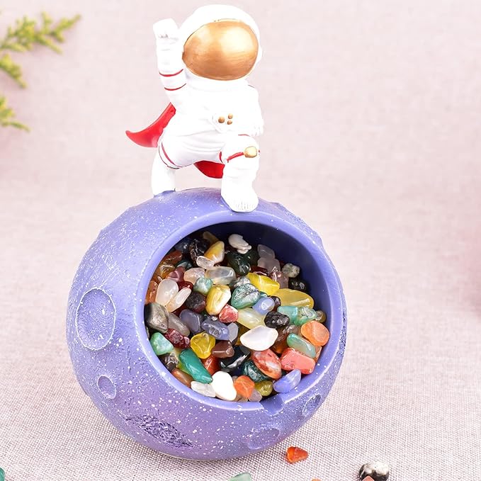 Polished Colorful Agate Crystal Chips 200 Pcs - 0.3" 10 oz Tumbled Stone Chips Crushed Sea Glass Stones Healing Reiki Crystal Making Home Decoration