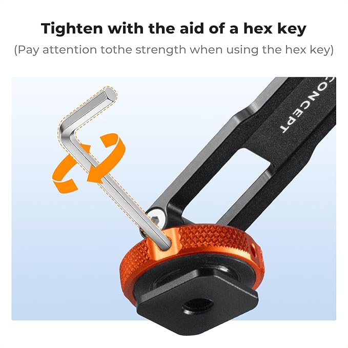K&F CONCEPT Magnetic Metal Phone Mount with Cold Shoe Mount, Adjustable Rotatable Phone Holder Adapter Compatible with iPhone 17/16/15/14/13 Serie, Camera Monitoring, Tripods, Stabilizers
