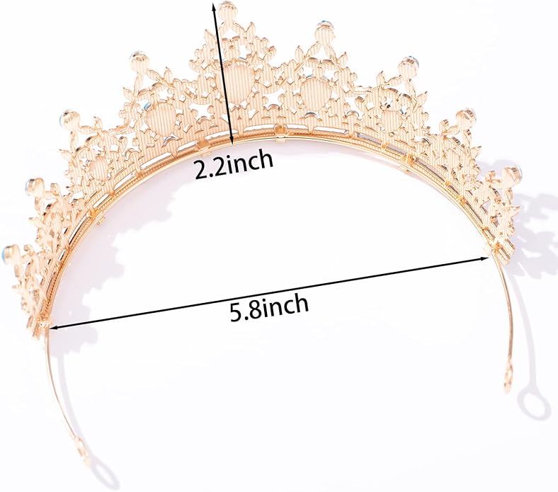 FORSEVEN Crystal Tiaras for Women, Wedding Tiaras and Crowns for Women Tiaras for Birthday Party Princess Crown Hair Accessories Bride Rhinestone Halloween Decorations Headband