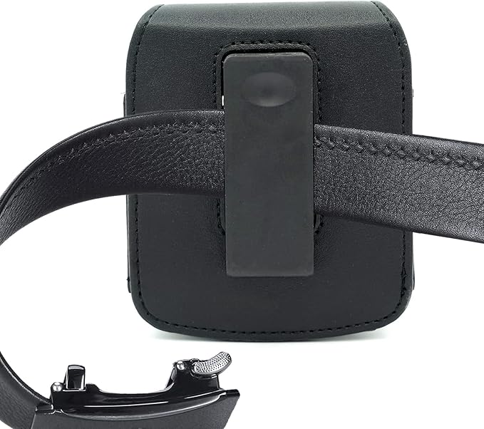 BECPLT for Galaxy Z Flip7 /6/5/4/3 Z Flip 5G Case 360 Rotating Leather Pouch Belt Case Holster for Motorola Razr 40 Ultra /40 Motorola Razr 5G Razr 2022/2019 -Black