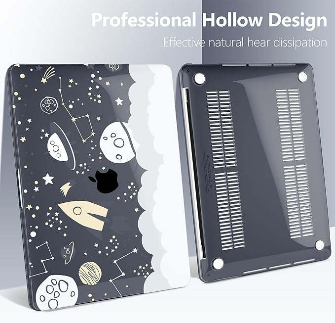 Batianda Case for M1 MacBook Air 13 Inch Model A2337 A2179 A1932 2021 2020 2019 Release,Lovely Creative Series Design Hard Shell with Keyboard Cover & Screen Protector, Aviation