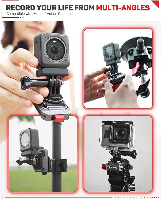 IFOOTAGE Q38-RSMINI Quick Plate, Tripod Quick Release System, Camera Screw Tripod Mount Plate, Easy to Lock for Tripods, Stabilizers, DSLR, Sliders, Lightweight and Compact for Photographers