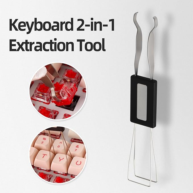 YIMAGUJRX Keyboard Lube Kit with Switch Opener, Keycap Puller Stainless Steel Key Removal Tool Keycaps Remover for Mechanical Keyboard