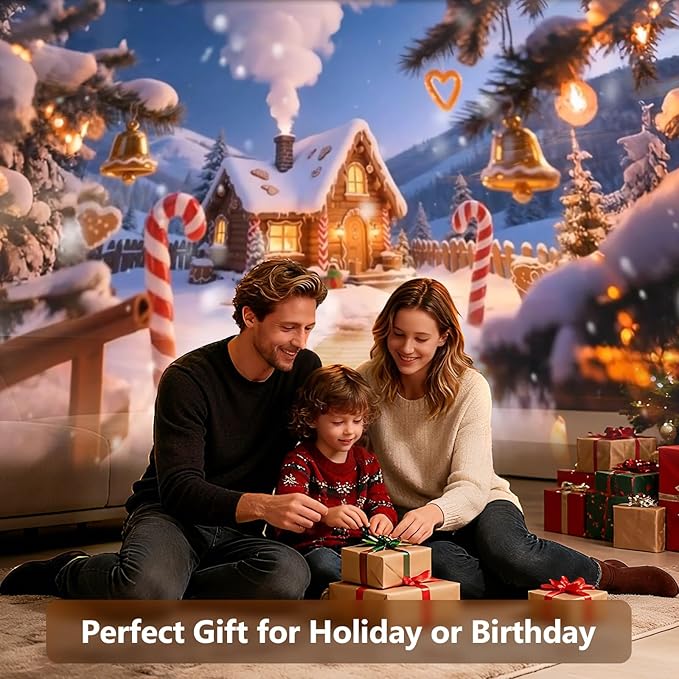 Rossetta 3D Projector, Mini HD 3D Galaxy Projector with Bluetooth Speaker & Remote, 1/2H Timer, 60 Themes, Night Light for Kids Bedroom, Room Decor, Birthday & Christmas Gifts for Adults, Girls, Boys