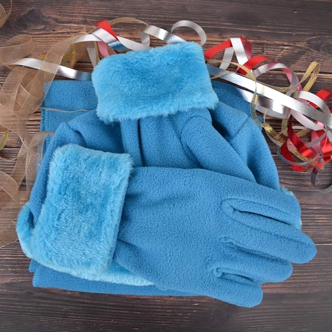 boxed-gifts Women's Warm Fleece Winter - Women's Hat and Glove Set + Hats Gloves Scarves for Women
