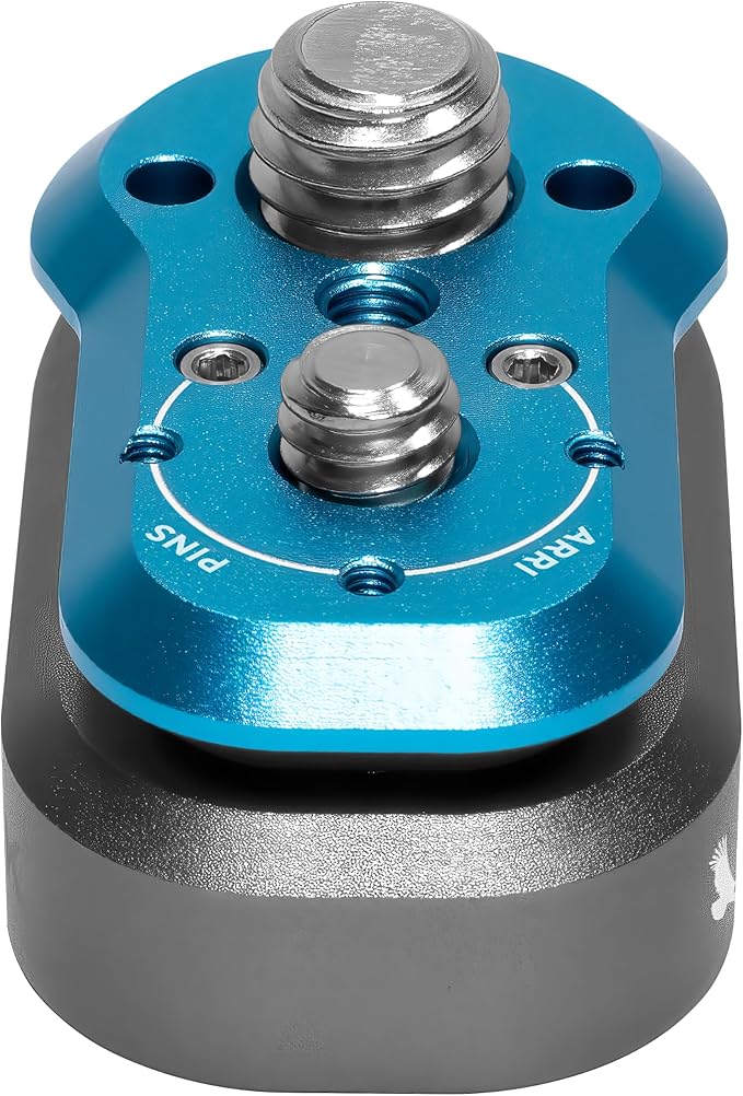 KONDOR BLUE | Mini Lock Quick Release Plates for Camera Monitors, Arms, Accessories, Microphones, Key Lights | Quickly and Securely Attach and Detach Accessories on Your Cinema Rig | Blue