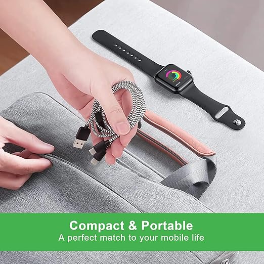 Multi Charging Cable for Apple Watch, Magnetic Wireless Charger, 4 in 1 Nylon Braided Cord for Multiple Devices, USB C/Micro Port/Compatible with iWatch Series 10-1/iPhone 16 15 14/iPad/Android - 6FT