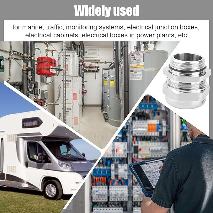 NPT 1" Stainless Steel Waterproof Cable Gland IP68 Waterproof Cable Gland Adjustable 18-25mm Cable Gland Protectors