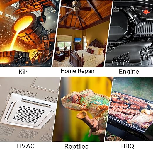50:1 Infrared Thermometer Gun, -58°F to 2732°F Non-Contact Laser Temperature Gun for Cooking, Pizza Oven, Reptile, Griddle, Digital Heat Gun for HVAC and Industrial Use