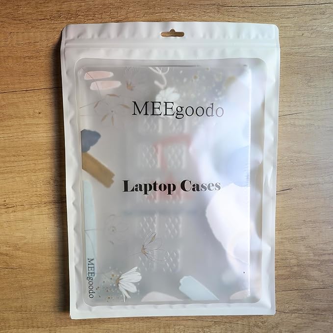 MEEgoodo Case for MacBook Air M4/M3/M2 13.6 inch 2025 2024 2022, Fit Model A3240 A3113 A2681, Compatible with MacBook Air 13 inch, Laptop Hard Shell Case with Keyboard Cover, Golden Watercolor Floral