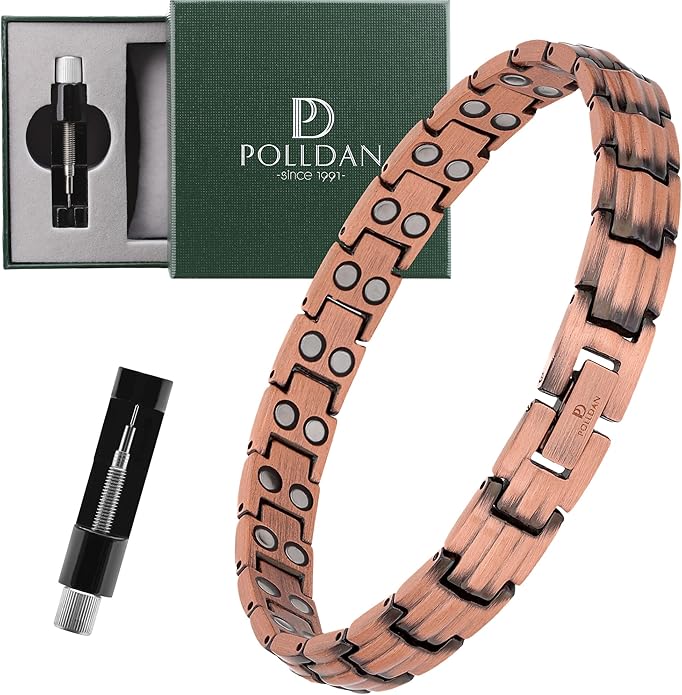 Copper Bracelets for Women - 6200 Gauss Power | 3X Strength Copper Bracelet | Magnetic Bracelets for Women - Adjustable Fit | 99.99% Pure Copper Bracelet for Women | Stylish Copper Jewelry