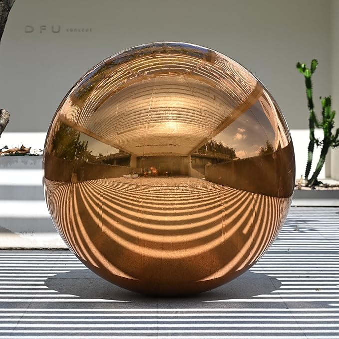 Yescom 47" Inflatable Mirror Ball Giant Reusable Hanging Large Disco Balloon Decoration for Party Wedding Event Concerts Stage Decor Gold