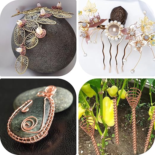 18 Gauge/ 1.0 mm 213 Feet 1 Pound 99.9% Dead Soft Copper Wire for Electroculture Gardening, Jewelry Making, Beading, Science Projects, DIY Artwork