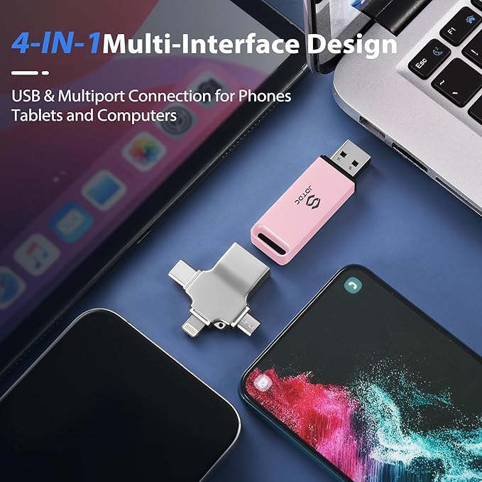 Photo-Storage-Stick 512GB Secure Auto Backup Photo Stick for All Devices | Smart Detection & Organization | Picture-Saver-Flash-Drive Easy-Photo & Video Memory-Backup-Thumb-Drive iPad-Backup-USB-Drive