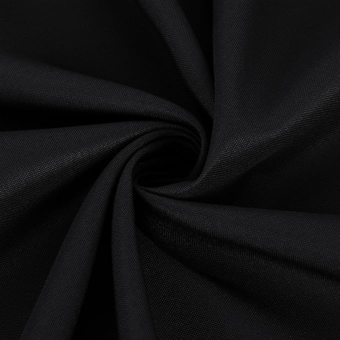 sancua 8 Pack Round Tablecloth 90 Inch Black, Stain and Wrinkle Resistant Table Cloth - Washable Polyester Table Cover for Dining Tables, Buffet Parties and Camping