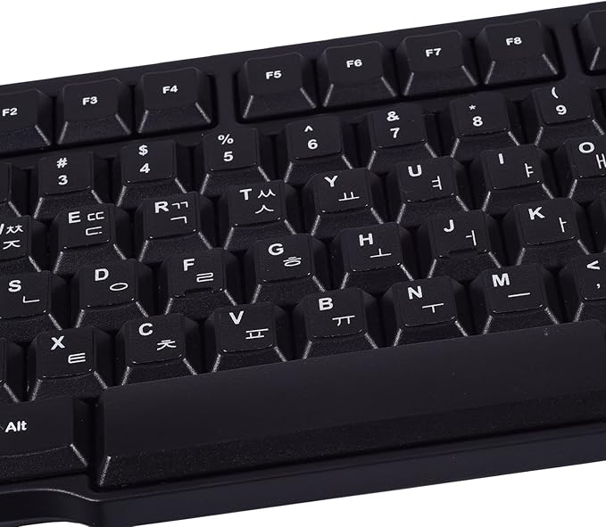 2PCS Korean Keyboard Stickers, Korean-English Keyboard Letters Replacement Sticker White Font on Black Background for Computer Laptop Notebook Desktop, Matte Keyboard Alphabet Stickers