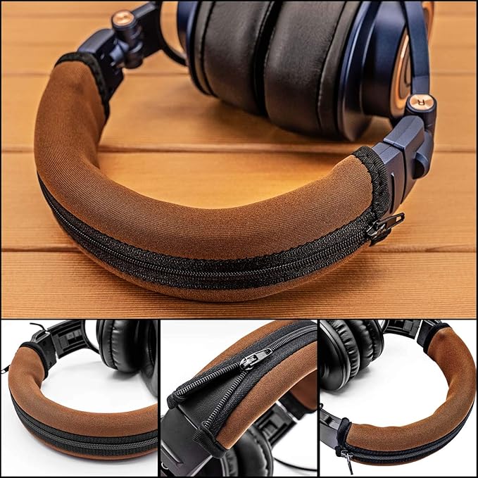 Replacement Headband Cover Compatible ATH M50X M50 M40X M40 M30X M20X Headphones (Brown)