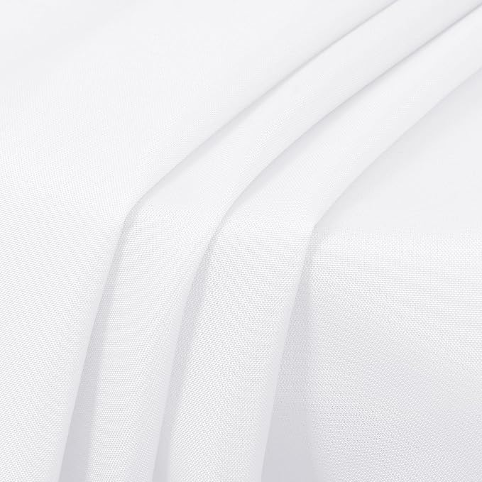 sancua 8 Pack Round Tablecloth 90 Inch White, Stain and Wrinkle Resistant Table Cloth - Washable Polyester Table Cover for Dining Tables, Buffet Parties and Camping