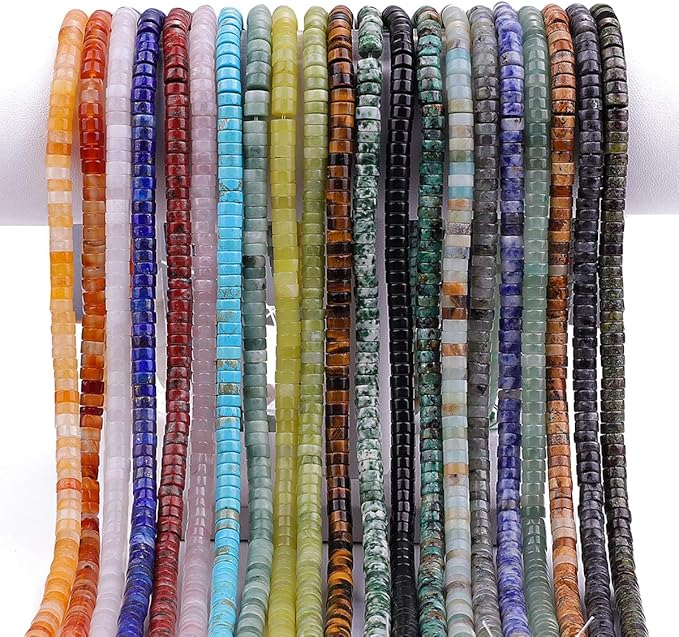 Natural Yellow Jade Spacer Beads Caps Loose Semi Gemstone for Beading Jewelry Making 6mmx3mm 38cm