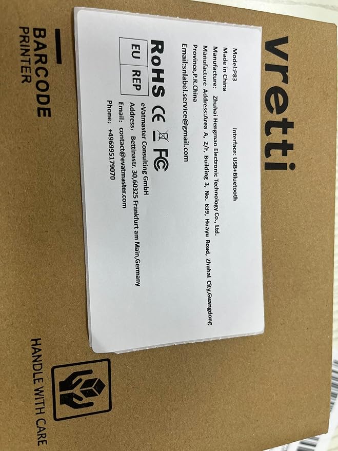 vretti P83 Portable Printers Wireless for Travel, A4 Portable Thermal Printer, Mobile Inkless Printer Compatible with Phone & Laptop, Supports 8.5 x 11 US Letter for Car School Office Home Use, White