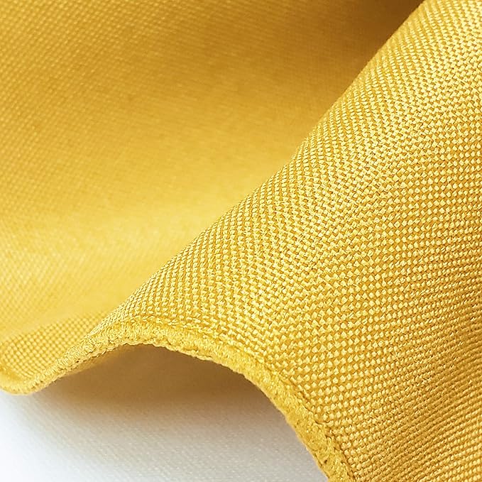 TableLinensforLess 17x17 Inch Polyester Cloth Napkins, Set of 12 (Dark Lemon)