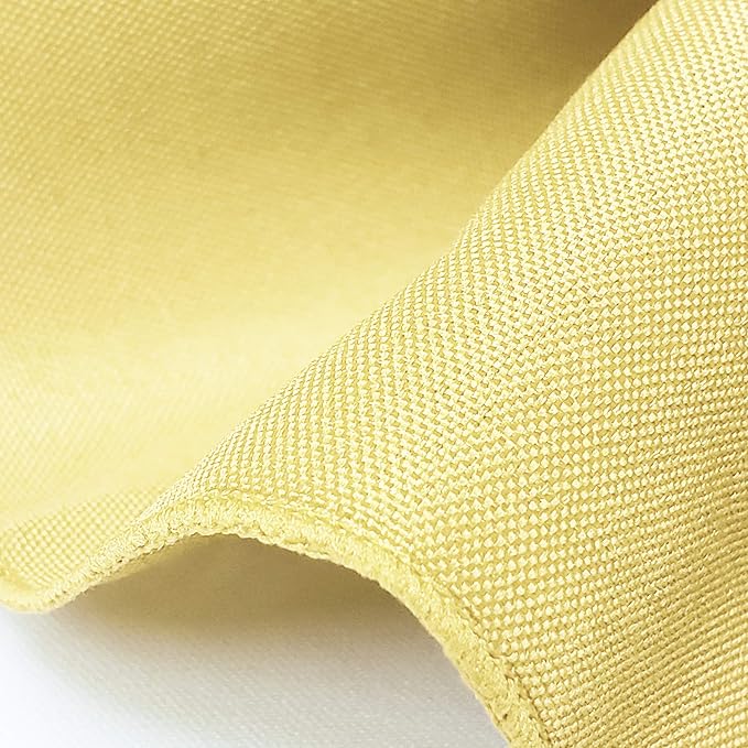TableLinensforLess 17x17 Inch Polyester Cloth Napkins, Set of 6 (Butter Yellow)