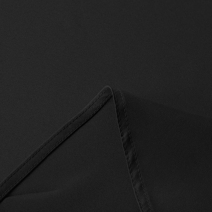 sancua Round Tablecloth - 60 Inch - Water Resistant Spill Proof Washable Polyester Table Cloth Decorative Fabric Table Cover for Dining, Buffet Parties and Camping, Black (Fits 20-48 Inch Tables)