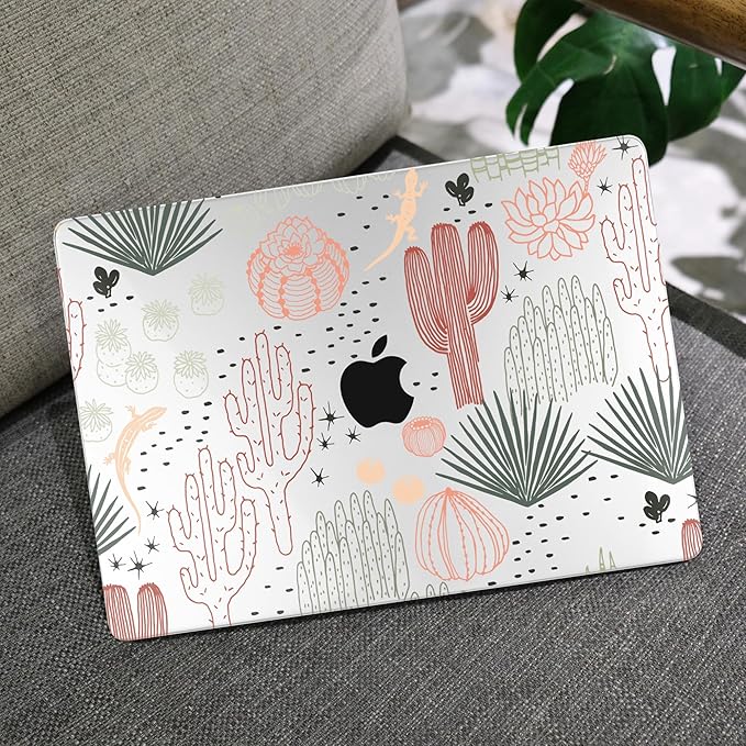 MEEgoodo Case for MacBook Pro 13 inch, Laptop Hard Shell Case with Keyboard & Camera Cover, Cacti
