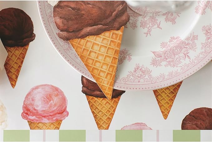 Hester & Cook Table Accent Place Cards - Dinner Name Cards for Table Setting Set of 12 - Made in USA (Ice Cream)