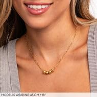 MyNameNecklace Personalized The Balance Charm Necklace with Custom Engraved Beads - Cable/Link Chain - Dainty Gift for Mom, Her - Jewelry for Christmas
