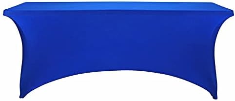 FORLIFE 2Pack Spandex Table Covers，Fitted Tablecloth for Rectangular Tables, Stretch Patio Table Covers, Universal Spandex Table Cover for Wedding, Banquet, Party (6ft, Royal)